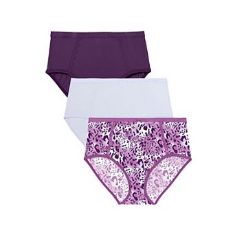 Catherines Plus Size Full Coverage Microfiber Panty 3-Pack