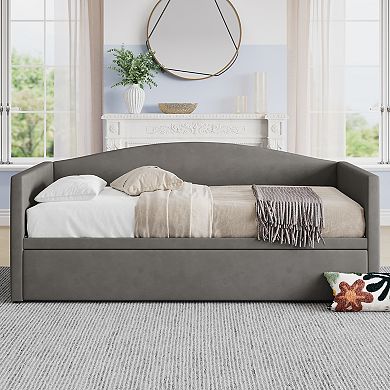 Merax Twin Size Daybed with Extended Pop Up Trundle