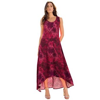 Roaman's Women's Plus Size Stretch Knit Sleeveless A-Line Maxi Dress