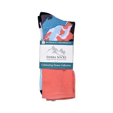 Alpine Racer Pattern CoolMax 2 Pair Socks, Men & Women Socks