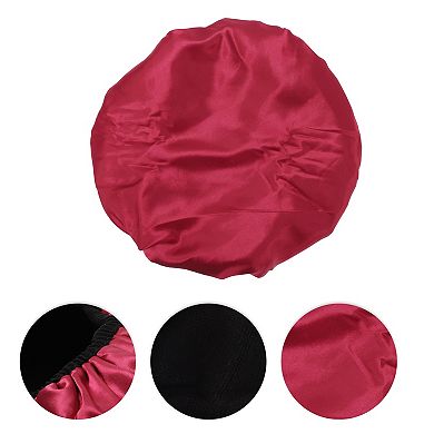 Women's Durable Solid Color Shower Cap for Bathroom Vacation Business Travel