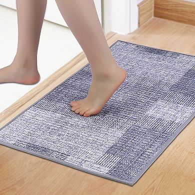 1 Pcs Bath Floor Mats, Absorbent Bath Rugs, Rubber Backing Quick Dry, Bath Mat for Shower 16"x24"