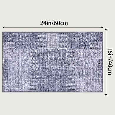 1 Pcs Bath Floor Mats, Absorbent Bath Rugs, Rubber Backing Quick Dry, Bath Mat for Shower 16"x24"
