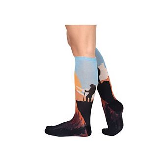 Sunset Stroll Pattern CoolMax 1 Pair Socks, Men & Women Knee High Socks
