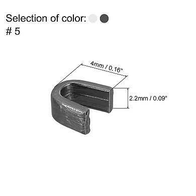 40Pcs Zipper Slider Retainers - U Shape Top Stoppers for Closed-end Zippers Replacing