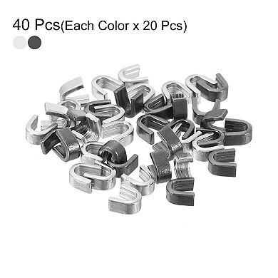 40Pcs Zipper Slider Retainers - U Shape Top Stoppers for Closed-end Zippers Replacing