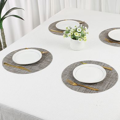 6 Packs Round Placemats Placemats for Kitchen Dining Table Decor Washable Table Placemats