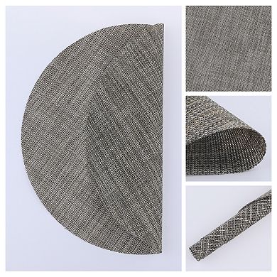 6 Packs Round Placemats Placemats for Kitchen Dining Table Decor Washable Table Placemats