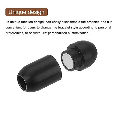 Leather Cord End Clasp, 4Pcs 4mm Hole Leather Clasps, Cord End Caps Closures Cord Buckle