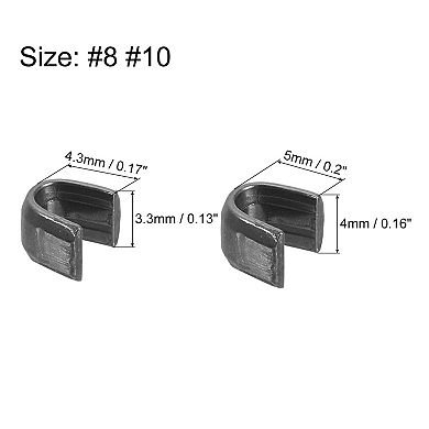 40Pcs Zipper Slider Retainers - #8 #10 U Shape Top Stoppers for Zippers Replacing