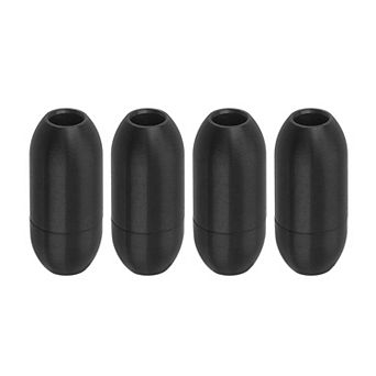 Leather Cord End Clasp, 3 pc 3mm Hole Leather Clasps, Cord End Caps Closures Cord Buckle Black