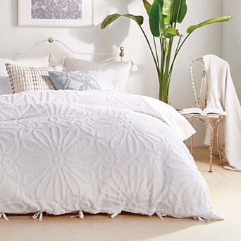 Peri Chenille Medallion Duvet Cover Set with Shams