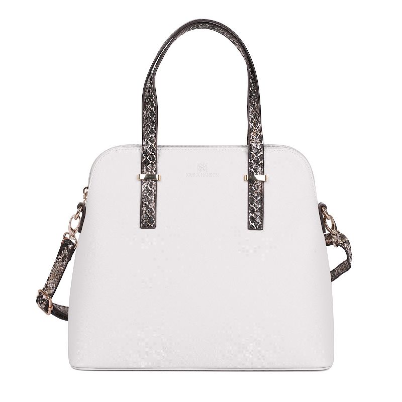 Karla Hanson Grace Satchel Bag with Crossbody Strap, Ivory