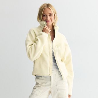 Juniors' SO® Full-Zip Pocket Teddy Fleece Jacket
