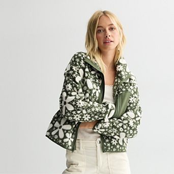 Juniors' SO® Full-Zip Pocket Teddy Fleece Jacket