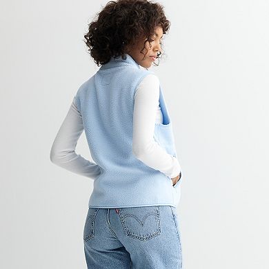 Juniors' SO® Full-Zip Teddy Fleece Vest