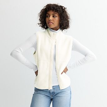 Juniors' SO® Full-Zip Teddy Fleece Vest