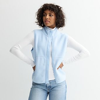 Juniors' SO® Full-Zip Teddy Fleece Vest