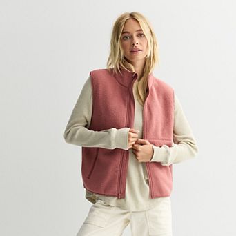 Juniors' SO® Full-Zip Teddy Fleece Vest