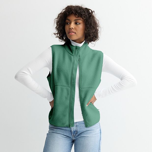 Juniors' SO® Full-Zip Teddy Fleece Vest