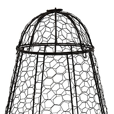 Sunnydaze Iron Mesh Cloche Plant Protector with Removable Cover - 6-Pack