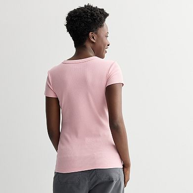 Women's Sonoma Goods For Life® Rib Crewneck Tee