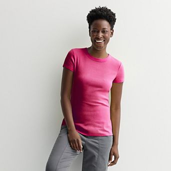 Women's Sonoma Goods For Life® Rib Crewneck Tee