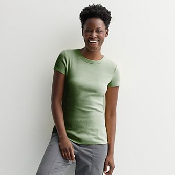Women's Sonoma Goods For Life® Rib Crewneck Tee