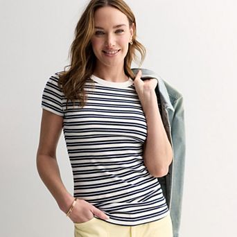 Women's Sonoma Goods For Life® Rib Crewneck Tee