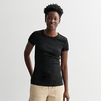 Women's Sonoma Goods For Life® Rib Crewneck Tee