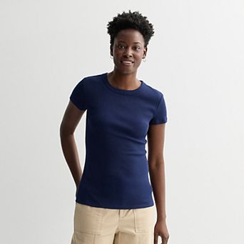 Women's Sonoma Goods For Life® Rib Crewneck Tee