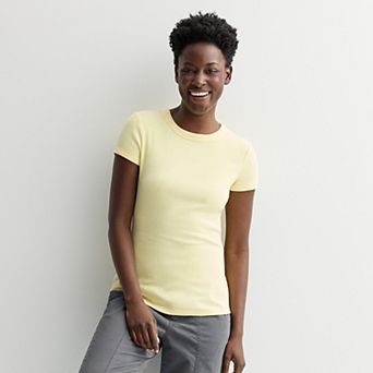 Women's Sonoma Goods For Life® Rib Crewneck Tee