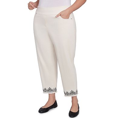 Plus Size Alfred Dunner Classic Cuffed Medallion Ankle Pants