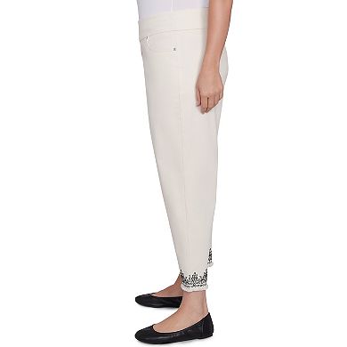 Plus Size Alfred Dunner Classic Cuffed Medallion Ankle Pants