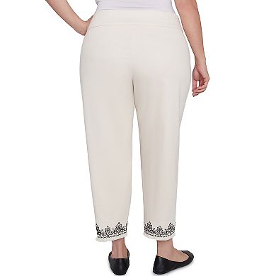 Plus Size Alfred Dunner Classic Cuffed Medallion Ankle Pants