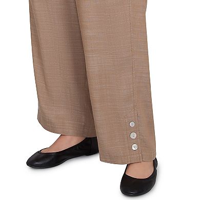 Plus Size Alfred Dunner Relaxed Button Detail Ankle Pants