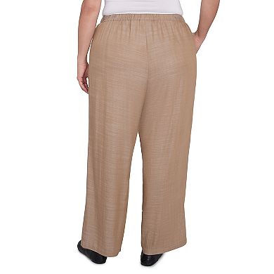 Plus Size Alfred Dunner Relaxed Button Detail Ankle Pants