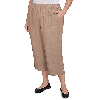 Plus Size Alfred Dunner Relaxed Button Tab Capris