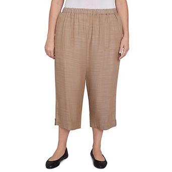 Plus Size Alfred Dunner Relaxed Button Tab Capris