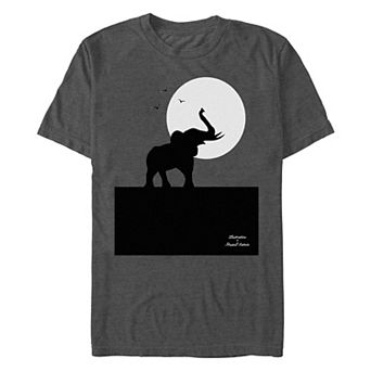 Men's Elephant Full Moon Walk Graphic Tee