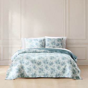 Lush Decor Rose Garden 3 pc Pick Stitch Jacquard Matelasse Coverlet Set