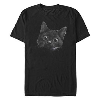 Men's Cat Face Sketch Graphic Tee