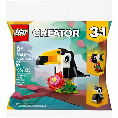 LEGO Creator 3-in-1 Tropical Toucan 30688 Building Kit (59 Pieces)