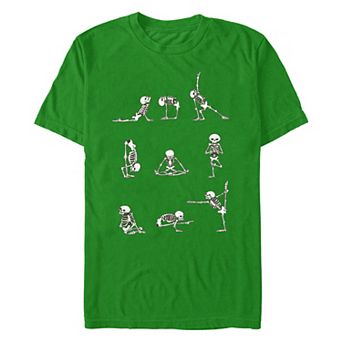 Men's Skeleton Yoga Poses Graphic Tee