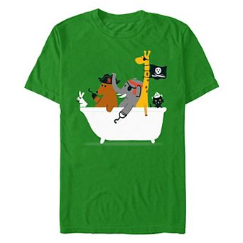 Men's Bathtub Pirate Ship Adventure Graphic Tee
