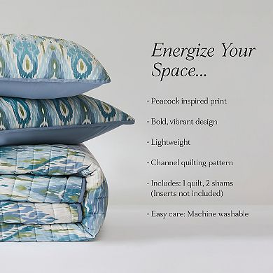Lush Decor Ikat Drops 3-pc. Quilt Set
