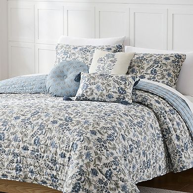 Lush Decor Lillian 6-pc. Block Print Reversible Quilt Set
