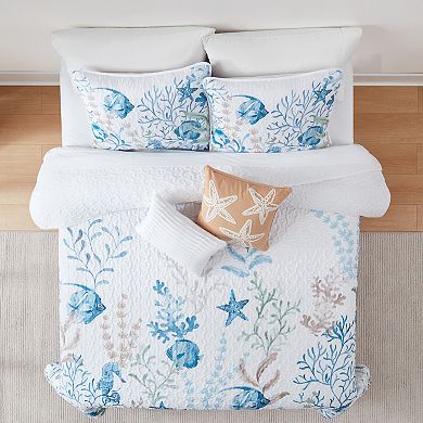 Lush Decor Oceana 5-pc. Watercolor Sea Life Quilt Set