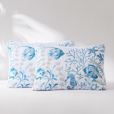 Lush Decor Oceana 5-pc. Watercolor Sea Life Quilt Set