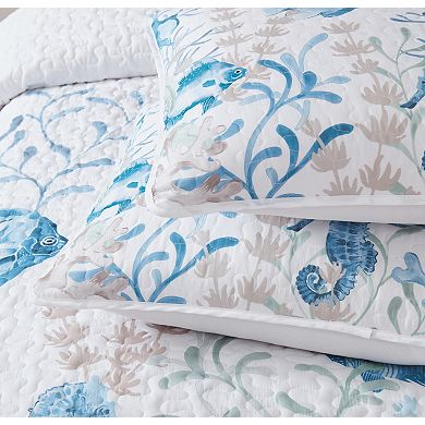Lush Decor Oceana 5-pc. Watercolor Sea Life Quilt Set